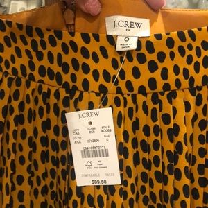 NWT J. Crew Pleated Midi Skirt